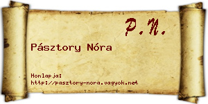 Pásztory Nóra névjegykártya
