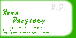 nora pasztory business card